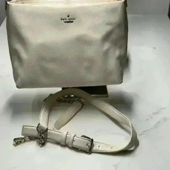 Kate Spade Pebbled Leather Tote/Shoulder/Crossbody Bag Cream Color - Picture 4 of 15